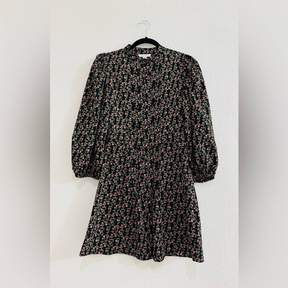 Topshop Black Floral Dress Size 2
